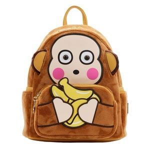 NEW Loungefly Sanrio Hello Kitty Monkichi Monkey Banana Mini Backpack